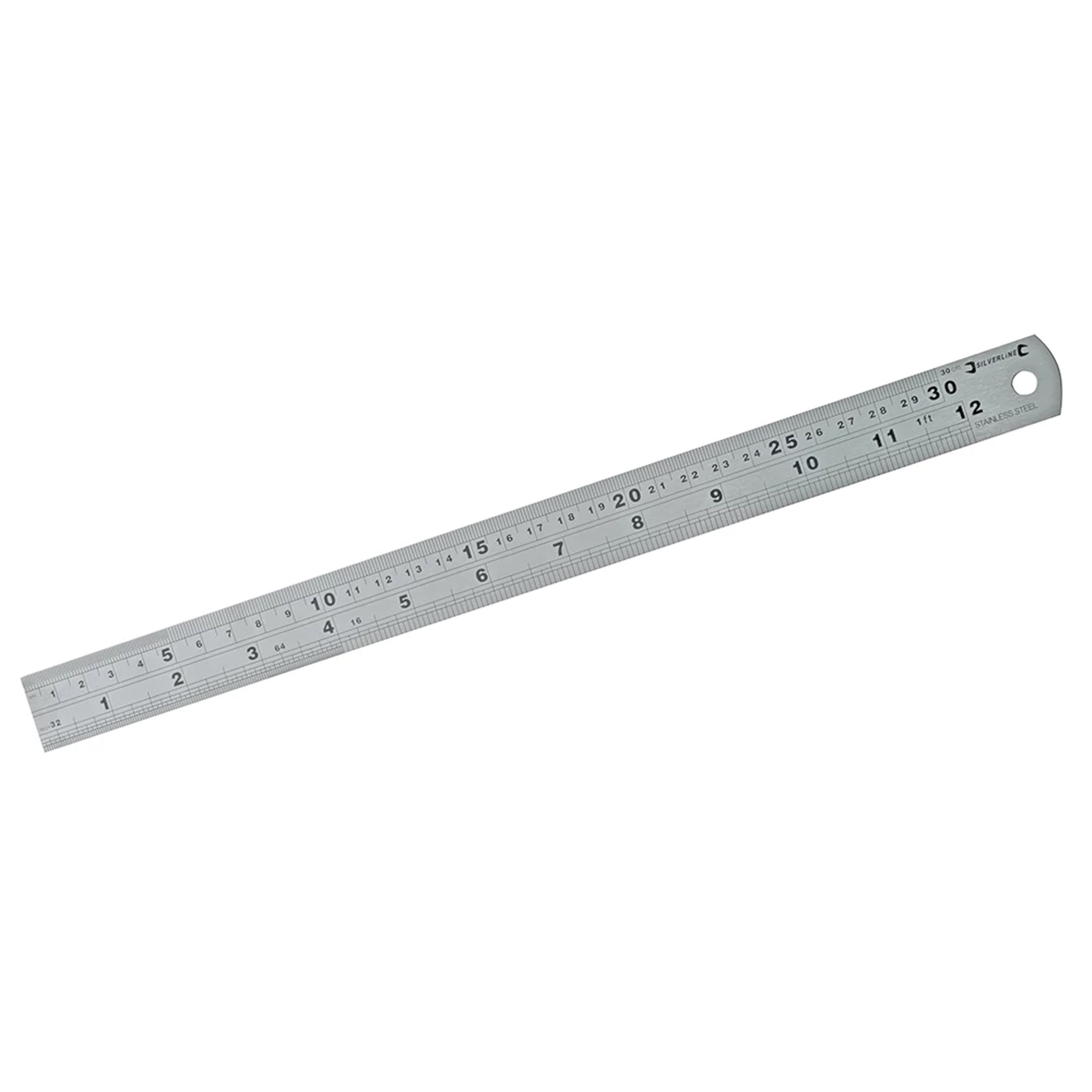 STAINLESS STEEL RULER 12 1mm THICKNESS METRIC AND IMPERIAL - TOOLZONE KDPMS100