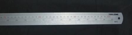 STAINLESS STEEL RULER 1m 1.5mm THICKNESS METRIC AND IMPERIAL - TOOLZONE KDPMS102