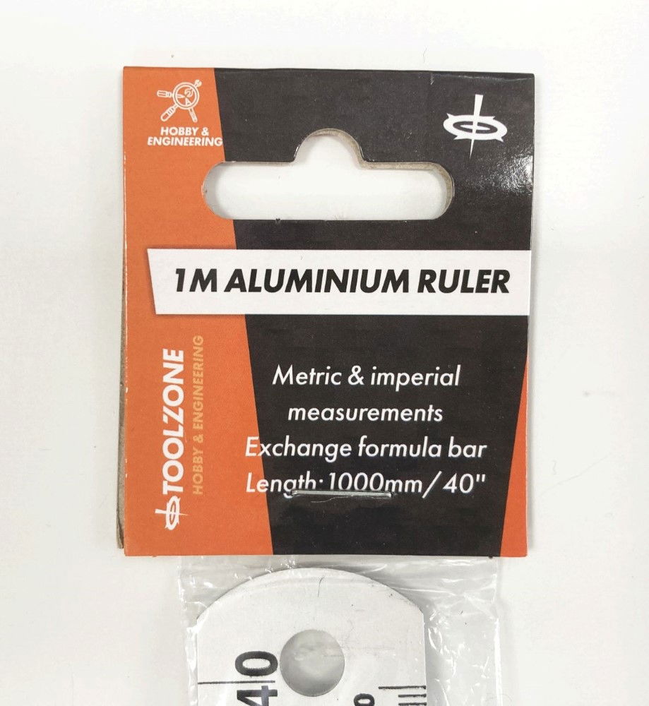 ALUMINIUM RULER 1m METRIC AND IMPERIAL ANODISED - TOOLZONE KDPMS110
