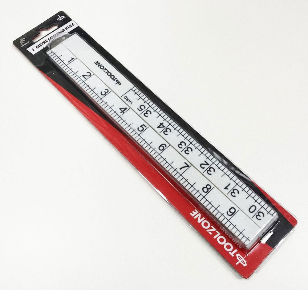 FOLDING PLASTIC RULE 1m METRIC AND IMPERIAL - TOOLZONE KDPMS165