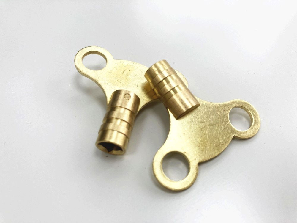 RADIATOR KEYS 2 PIECE BRASS FOR BLEEDING - TOOLZONE KDPPB020