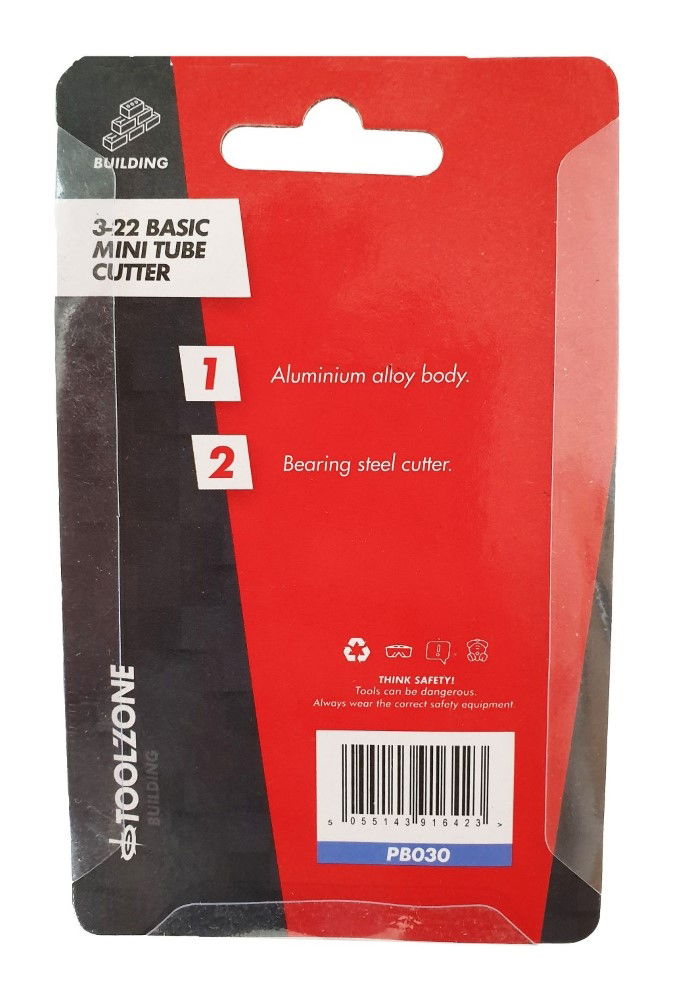 MINI TUBE CUTTER 3-22mm ALUMINIUM BODY HARDENED STEEL BLADE - TOOLZONE KDPPB030