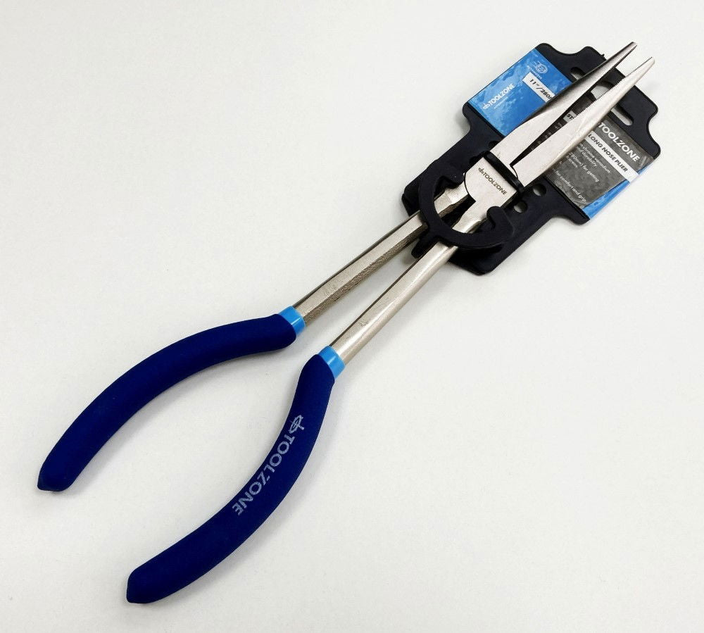 LONG NOSE PLIERS STRAIGHT 11 CRV SOFT GRIP HANDLES - TOOLZONE KDPPL132