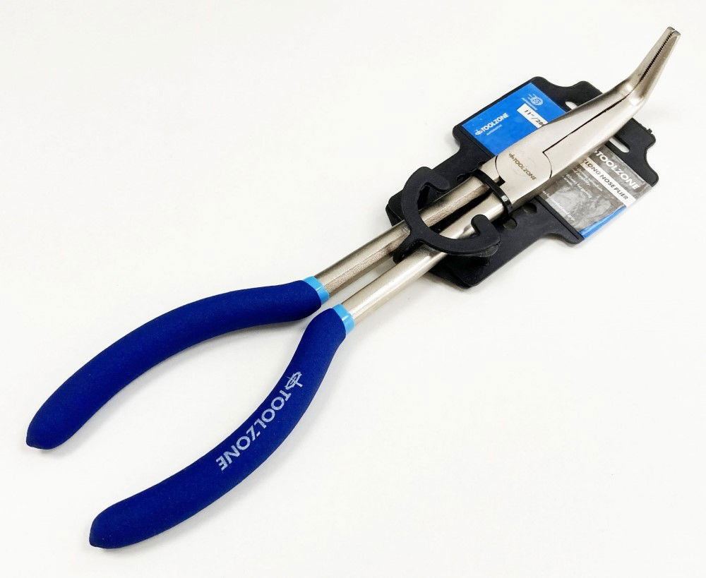 BENT NOSE PLIERS 90 DEGREE 11 CRV SOFT GRIP HANDLES - TOOLZONE KDPPL134