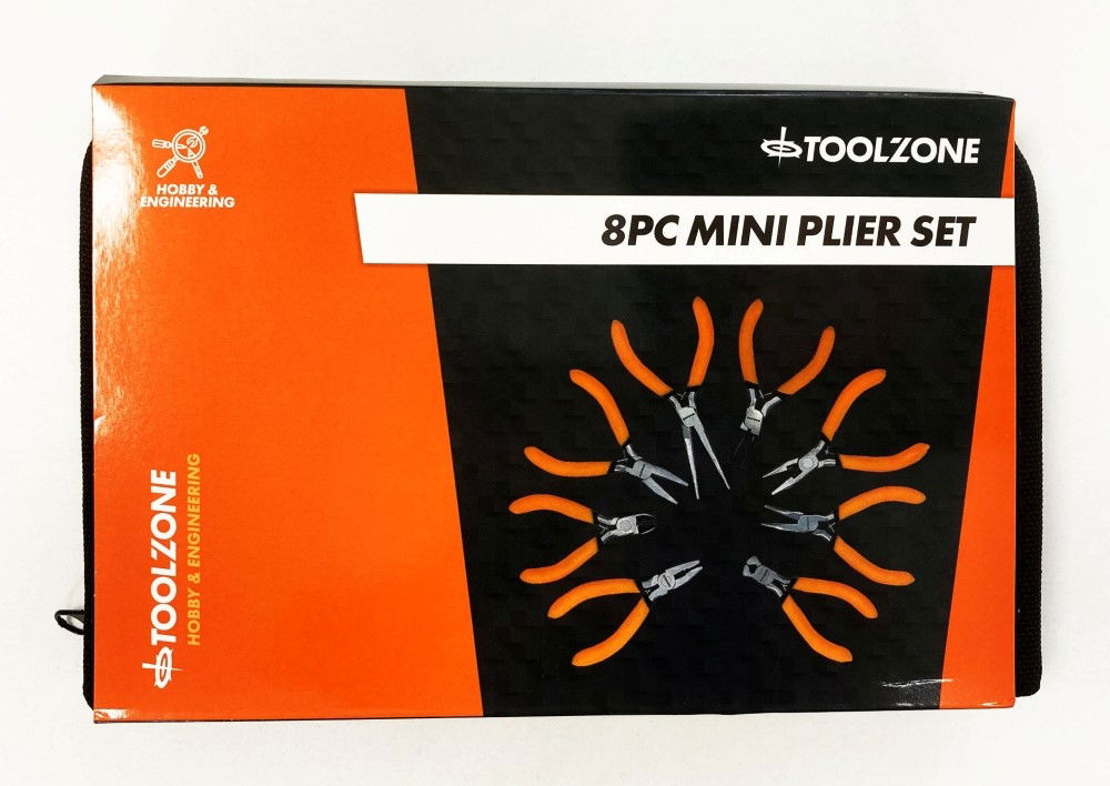 MINI PLIER SET ASSORTED 8PC CHROME VANADIUM STEEL - TOOLZONE KDPPL137