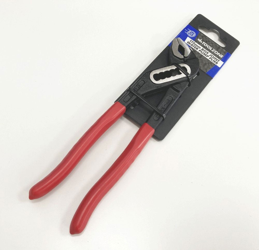 WATER PUMP PLIERS BOX JOINT 180mm CRV BLACK FINISH - TOOLZONE KDPPL141