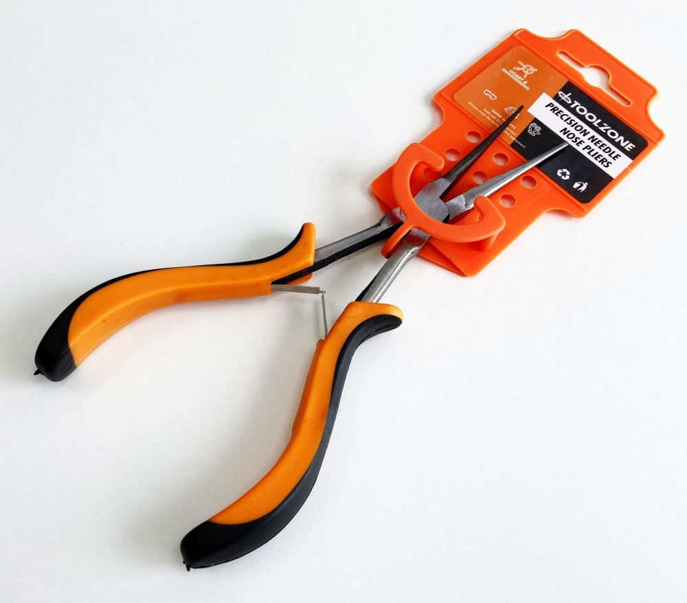 PRECISION NEEDLE NOSE PLIERS LEAF SPRING CARBON STEEL - TOOLZONE KDPPL187