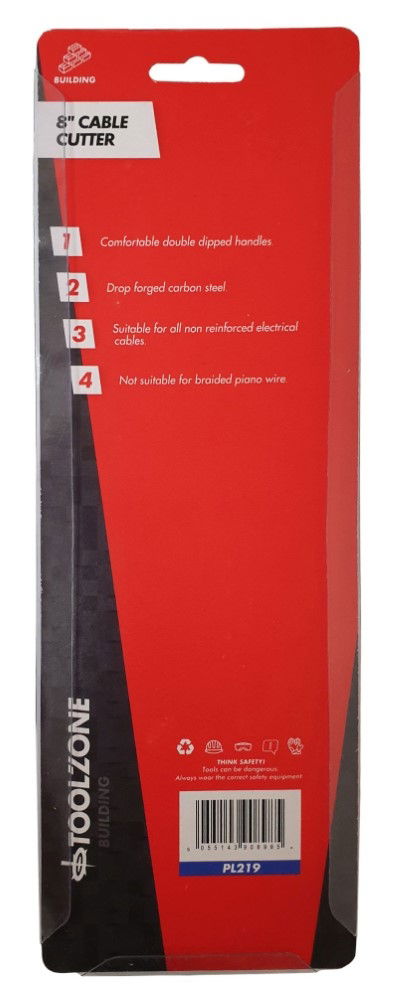 CABLE CUTTERS 8 CHROME VANADIUM STEEL - TOOLZONE KDPPL219