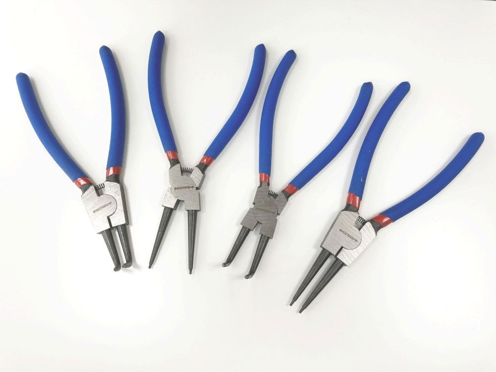 CIRCLIP PLIERS SET 4PC 9 INTERNAL AND EXTERNAL STRAIGHT AND BENT - TOOLZONE KDPPL242