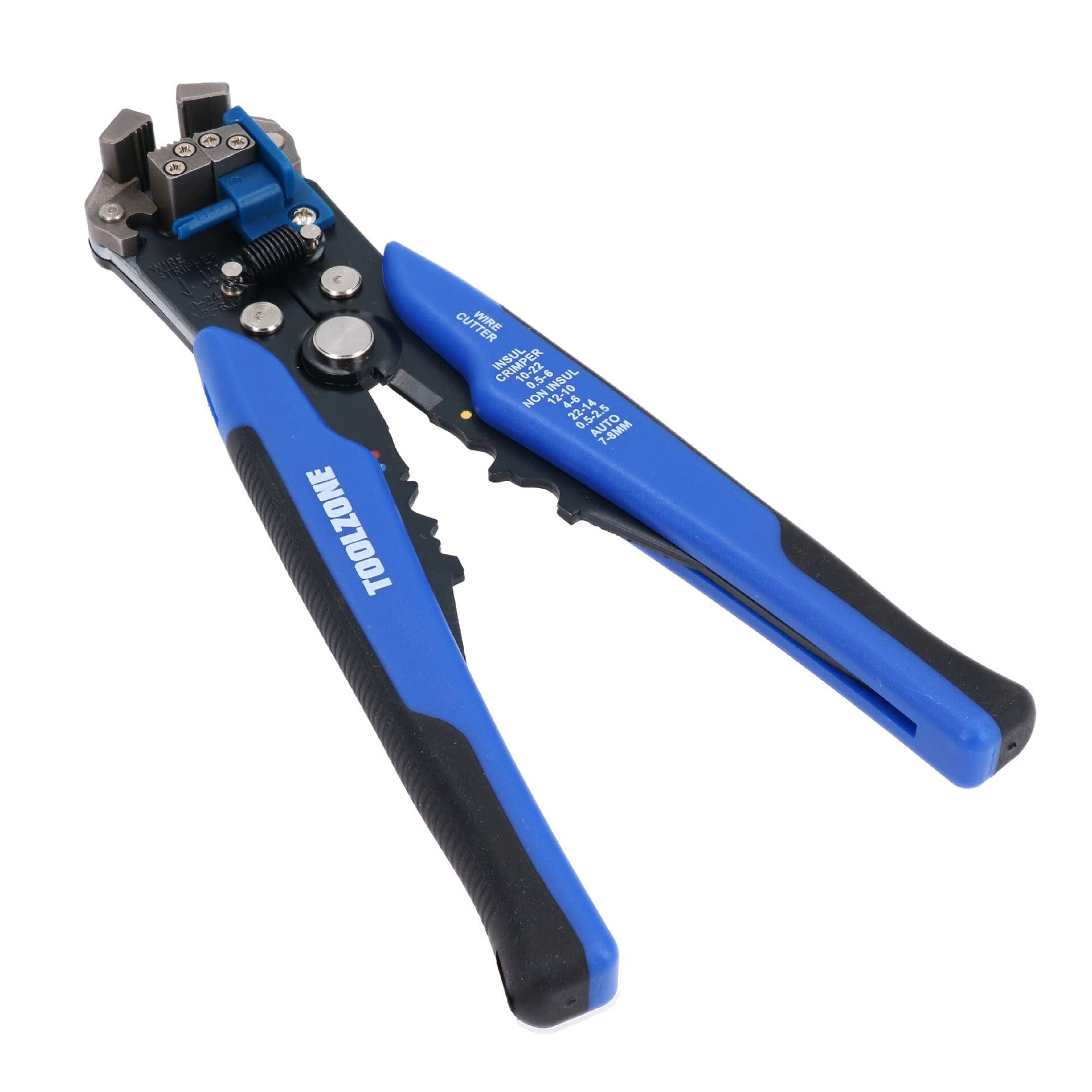 AUTO STRIPPER AND CRIMPER 10-24 awg 0.13-6.0mm² BLUE - TOOLZONE KDPPL256