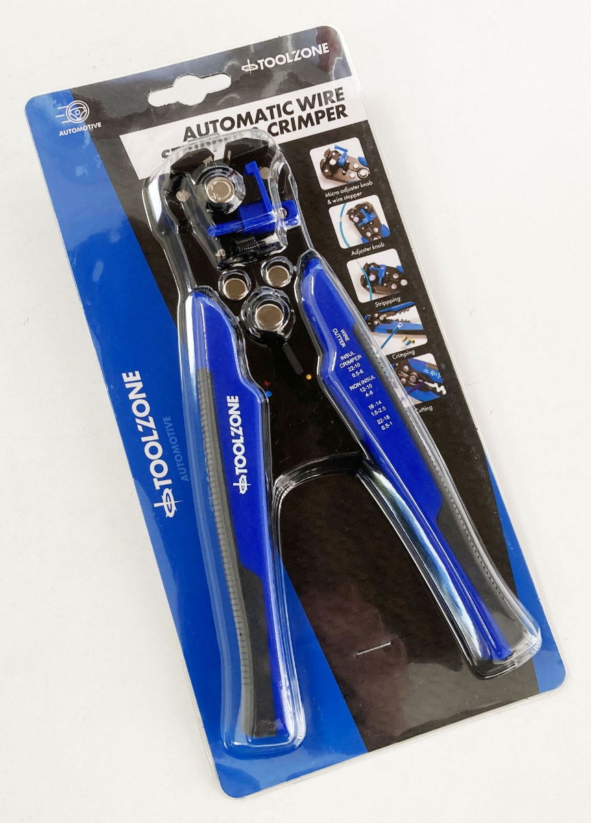 AUTO WIRE STRIPPER AND CRIMPERS 10-24 awg 0.2-6.0mm² - TOOLZONE KDPPL298