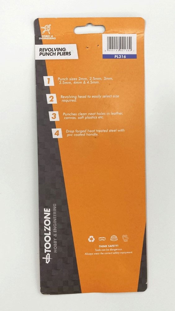 REVOLVING PUNCH PLIERS BUDGET 2mm-4.5mm - TOOLZONE KDPPL316