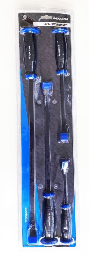 PRY BAR SET 4PC QUALITY HANDLES 210mm-590mm - TOOLZONE KDPPN003