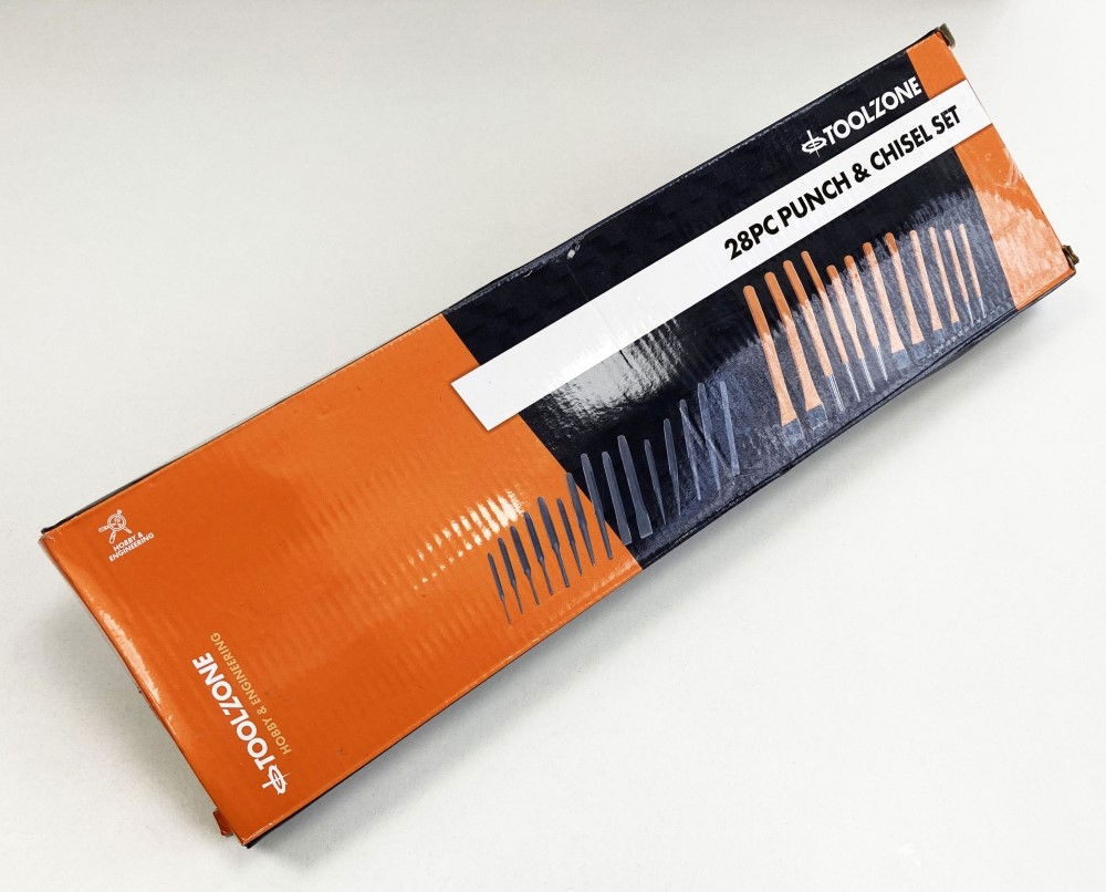 PUNCH AND CHISEL SET 28PC JUMBO CRV VINYL POUCH - TOOLZONE KDPPN006