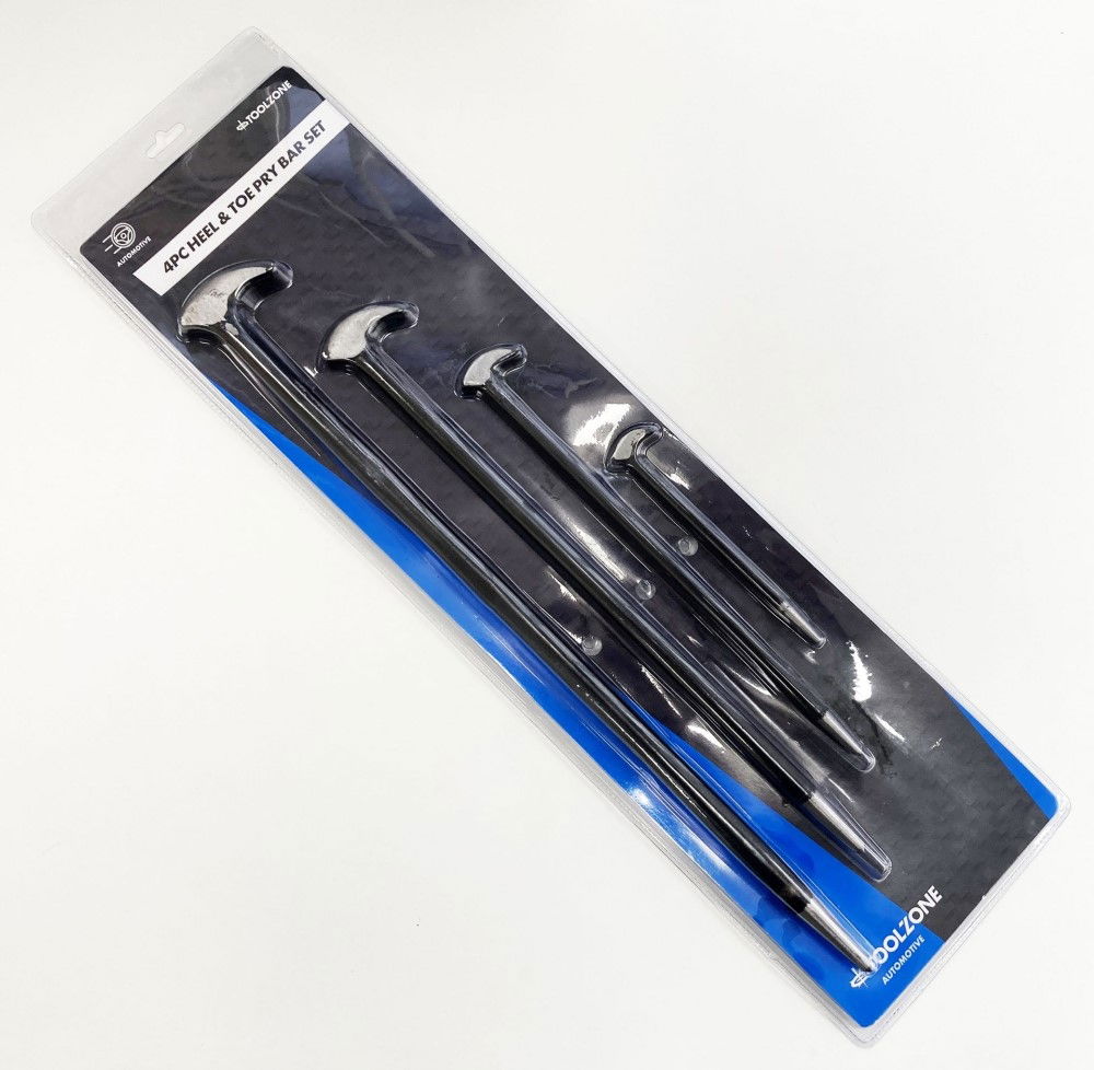 PRY BAR SET HEEL & TOE 4PC 6, 12, 16, 20 DROP FORGED - TOOLZONE KDPPN087