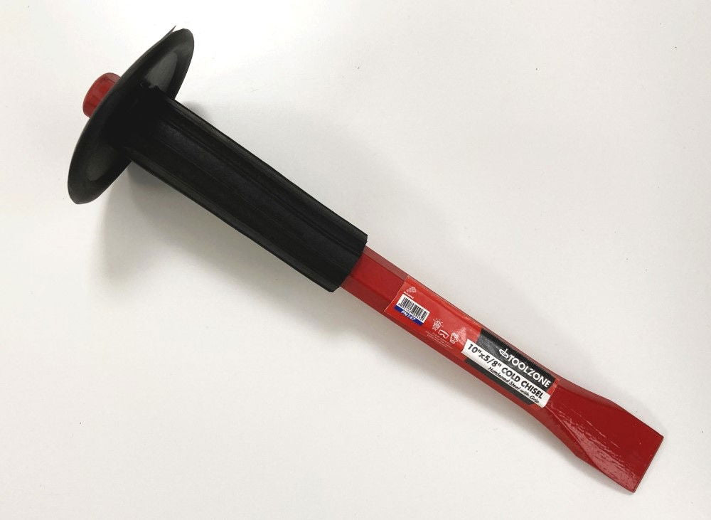 COLD CHISEL 10 x 5/8 WITH PLASTIC HAND GUARD - TOOLZONE KDPPN147