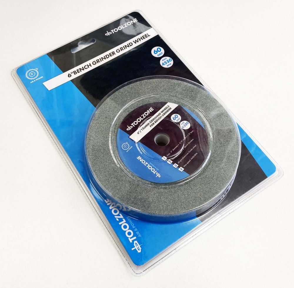GRINDING WHEEL FINE 6 60GRIT 19mm THICK ALUMINIUM OXIDE - TOOLZONE KDPPW020F
