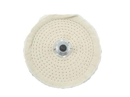 BUFFING MOP 6 COTTON CALICO 80 LAYERS WITH ARBOUR AND FLANGES - TOOLZONE KDPPW065