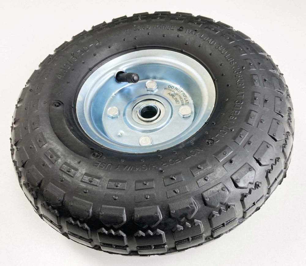 SACK TRUCK SPARE WHEEL SILVER CENTRE 250 x 76mm 16mm BORE - TOOLZONE KDPRM003
