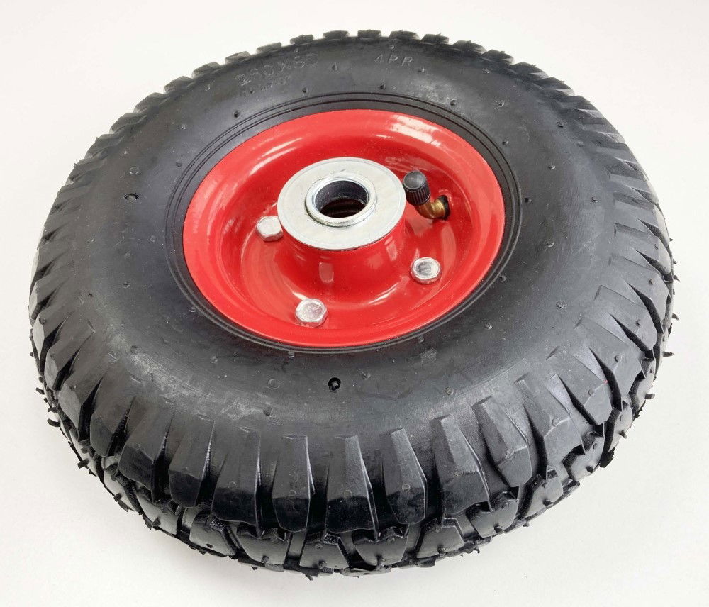 SACK TRUCK SPARE WHEEL RED CENTRE 260x85mm 19/20mm BORE - TOOLZONE KDPRM023