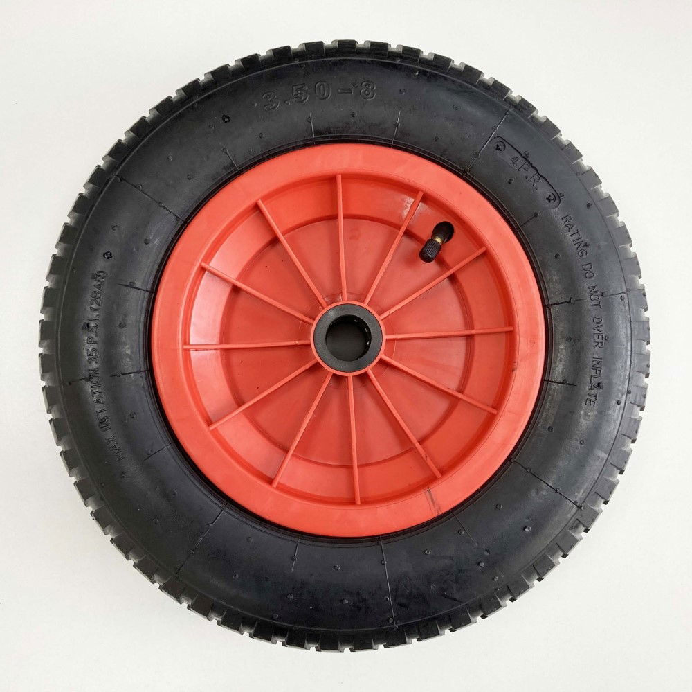 WHEELBARROW WHEEL 350x85mm 4PLY 25mm BORE 3.50-8 - TOOLZONE KDPRM026