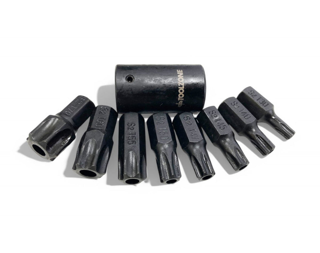 IMPACT STAR BIT SET 9PC T30-T70 1/2 DRIVE - TOOLZONE KDPSD068