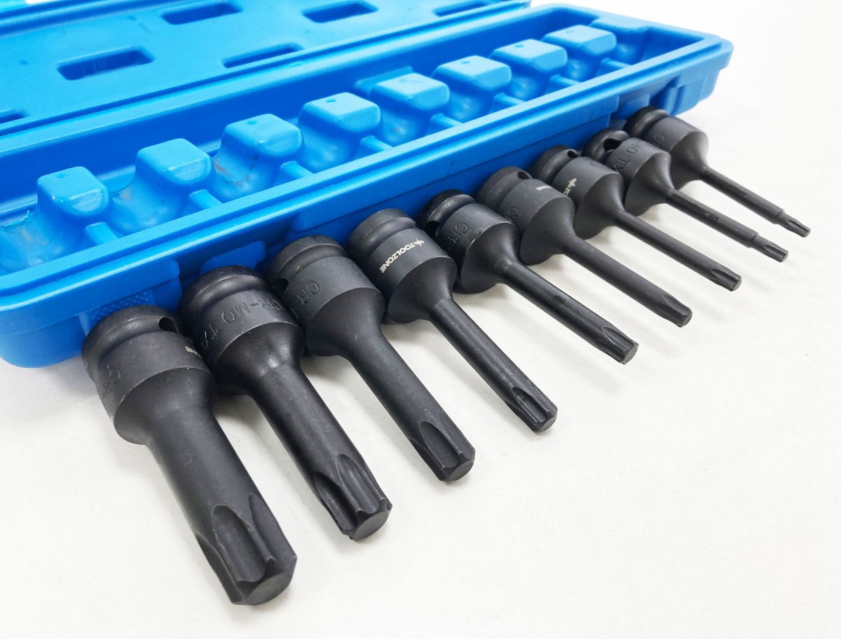 IMPACT STAR BIT SET 9PC T20-T70 1/2 DRIVE - TOOLZONE KDPSD071