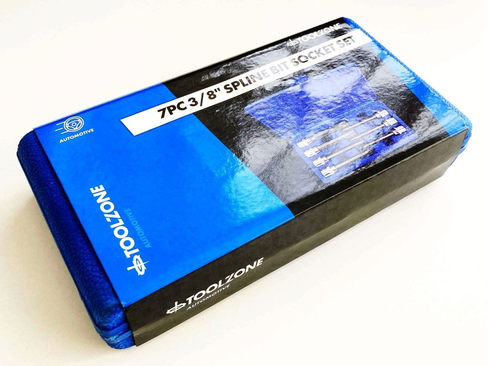 SPLINE SOCKET SET 7PC 3/8 DRIVE 110mm M4-M10 - TOOLZONE KDPSD080