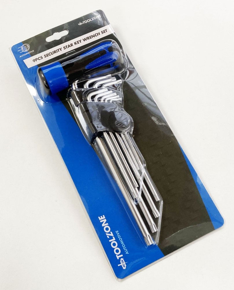SECURITY STAR KEY SET 9PC WITH HANDLE T10-T50 - TOOLZONE KDPSD139
