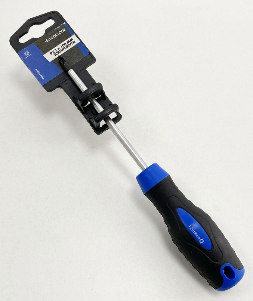 SCREWDRIVER POZI 1 100mm - TOOLZONE KDPSD151