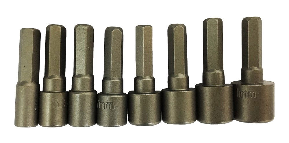 NUT DRIVER SET 8PC 1/4 HEX SHANK 5-11mm - TOOLZONE KDPSD242