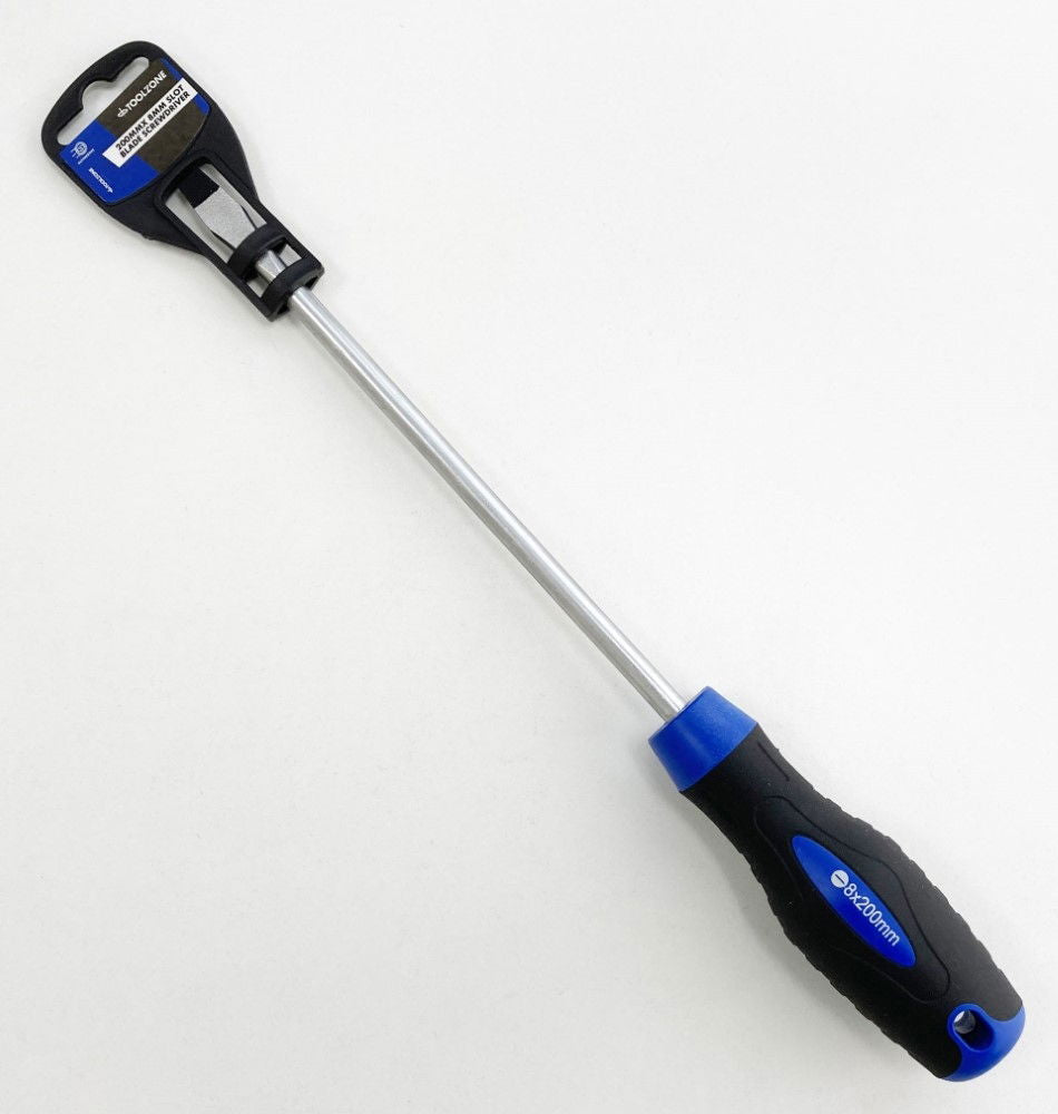 SLOT BLADE SCREWDRIVER 200mm x 8mm - TOOLZONE KDPSD249