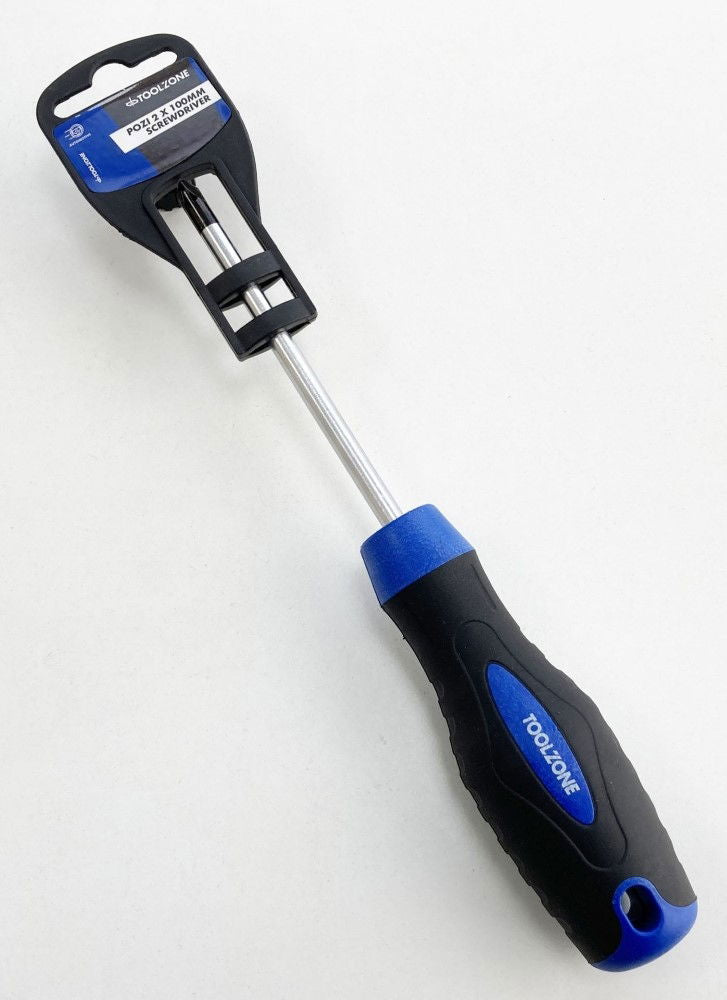 POZI SCREWDRIVER 100mm PZ2 - TOOLZONE KDPSD259