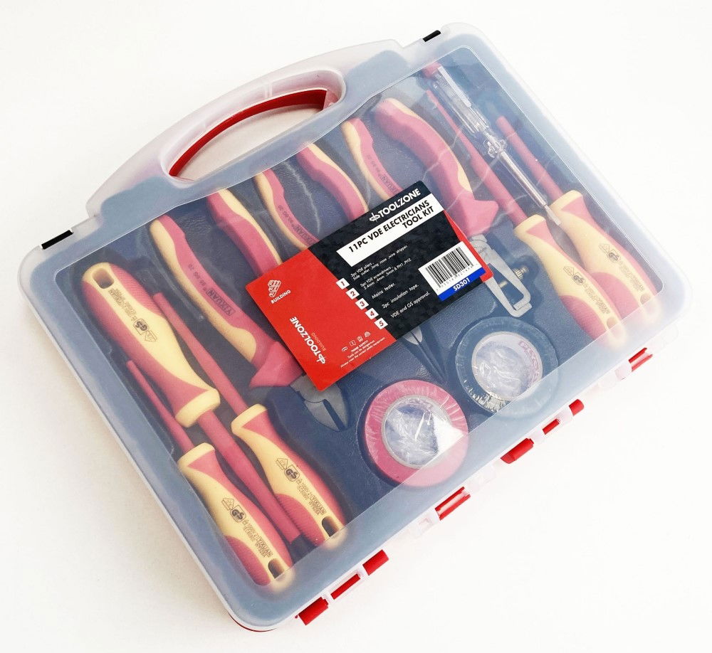 VDE ELECTRICIANS TOOL KIT 11PC - TOOLZONE KDPSD301