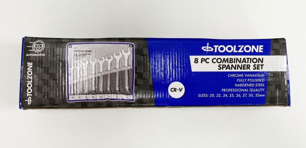 JUMBO SPANNERS SET 8PC 20-32mm CHROME VANADIUM - TOOLZONE KDPSP007