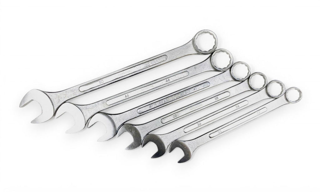 JUMBO COMBINATION SPANNERS SET 6PC 33-50mm - TOOLZONE KDPSP008