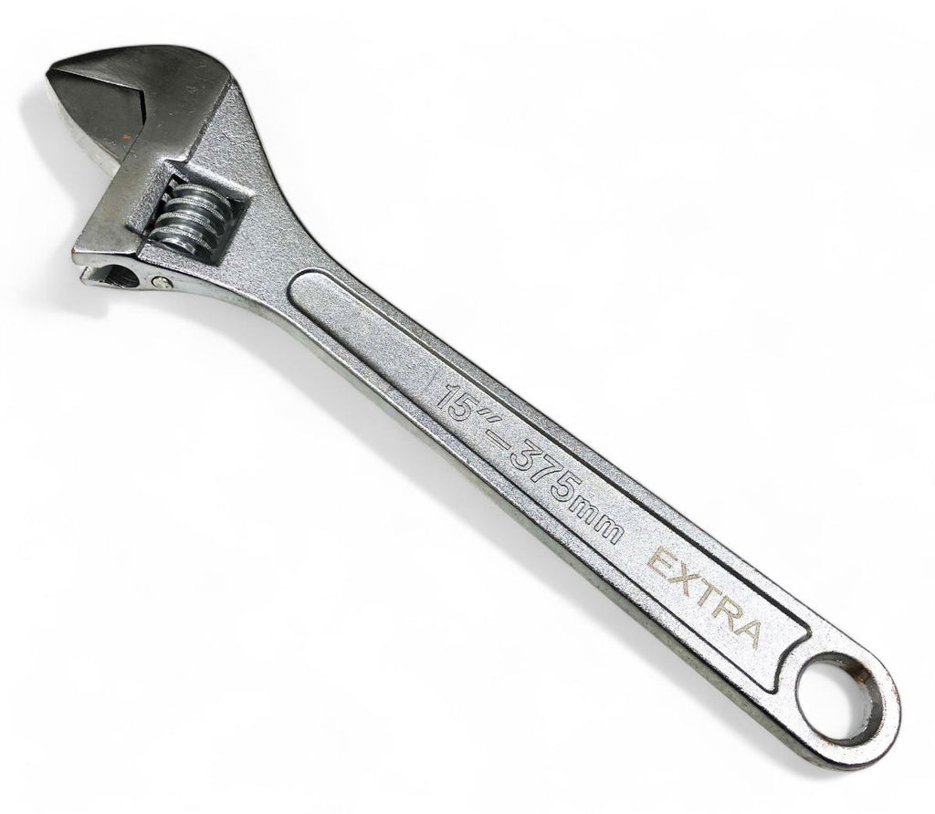 ADJUSTABLE SPANNER 15 MAX JAW 45mm DROP FORGED CHROME PLATED - TOOLZONE KDPSP046
