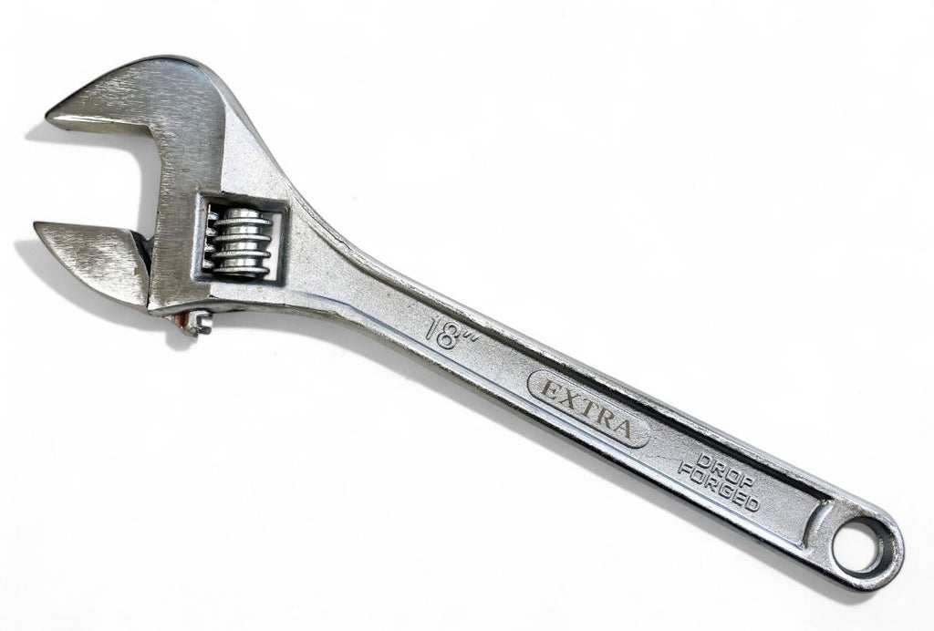 ADJUSTABLE SPANNER 18 MAX JAW 55mm DROP FORGED CHROME PLATED - TOOLZONE KDPSP047