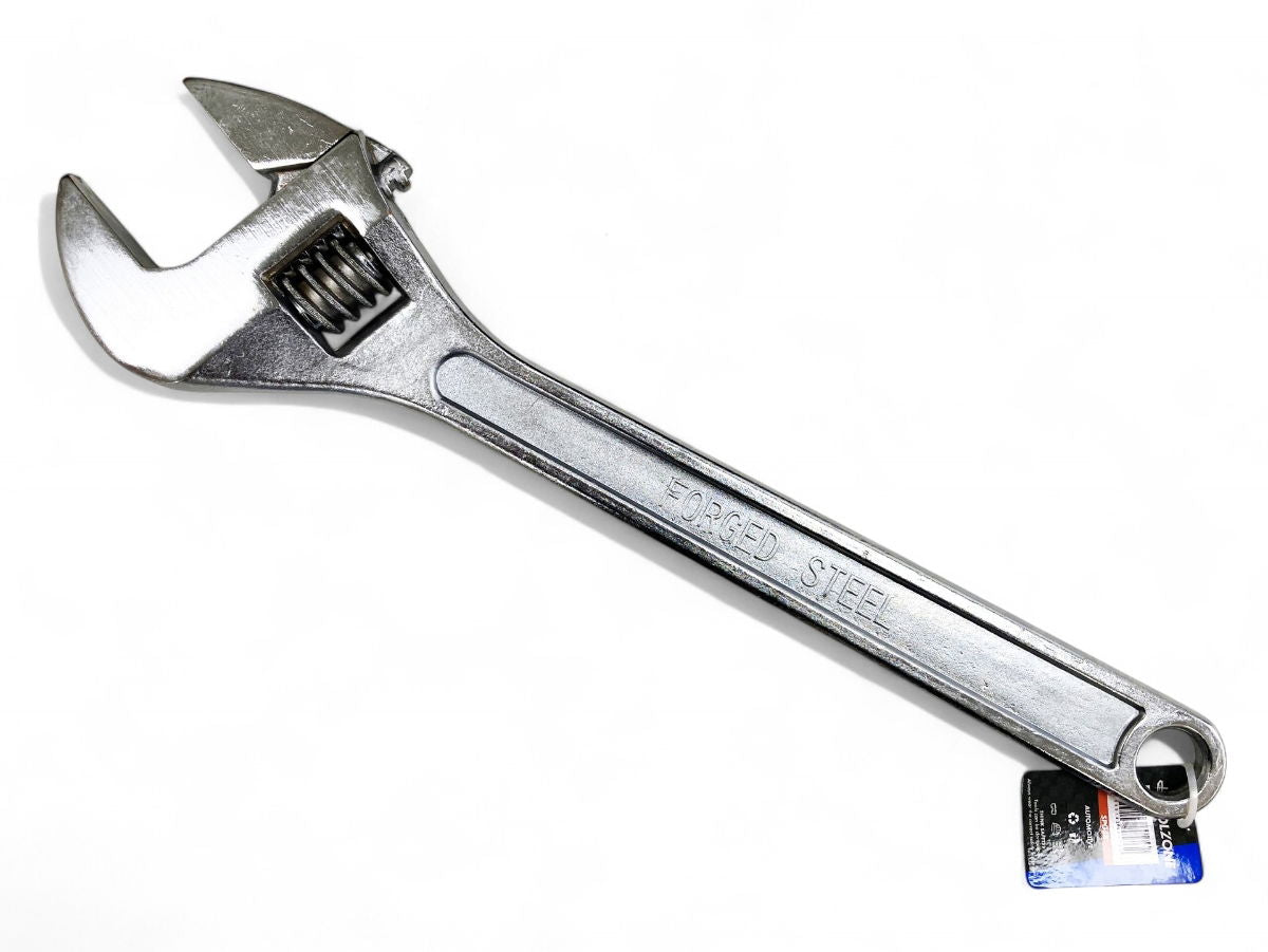 ADJUSTABLE SPANNER 24 MAX JAW 58mm DROP FORGED CHROME PLATED - TOOLZONE KDPSP048