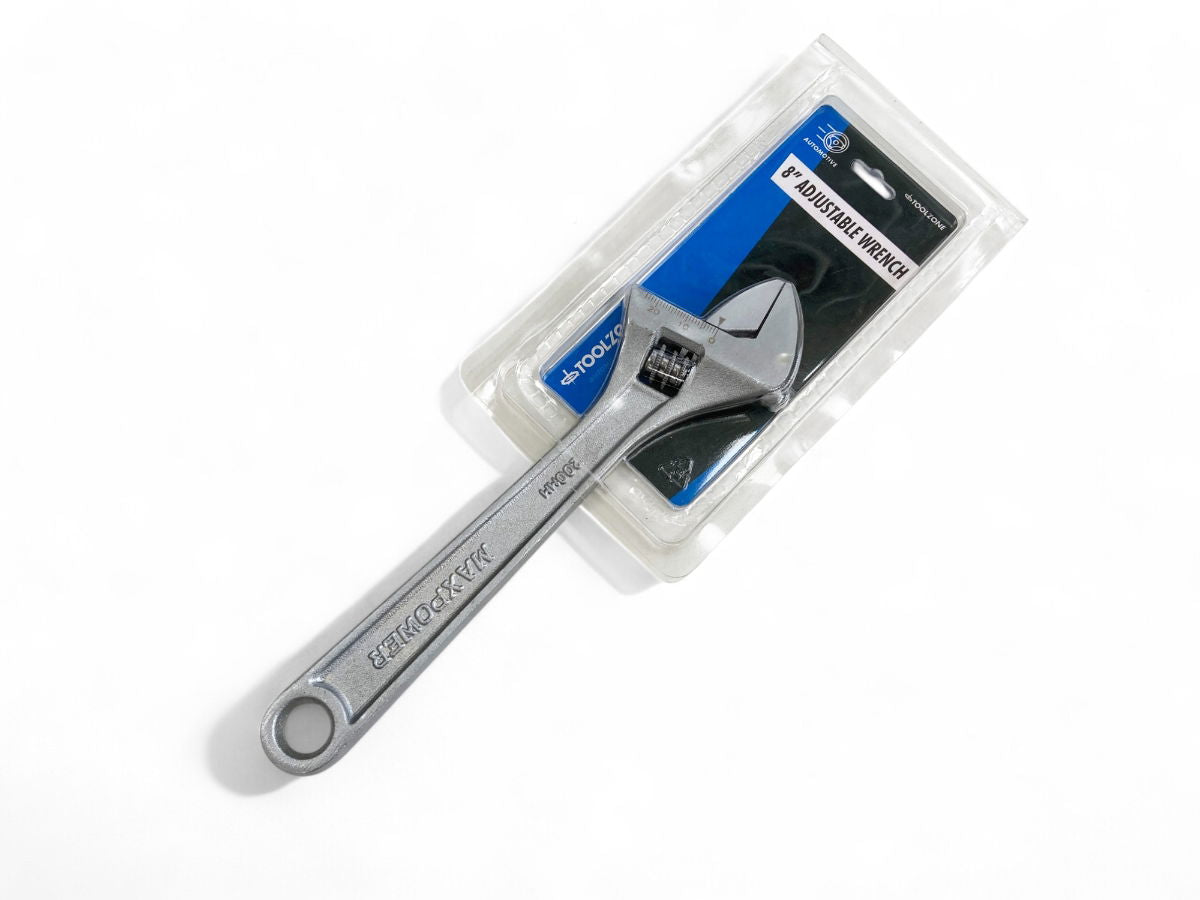 ADJUSTABLE SPANNER 8 MAX JAW 25mm DROP FORGED SATIN FINISH - TOOLZONE KDPSP051