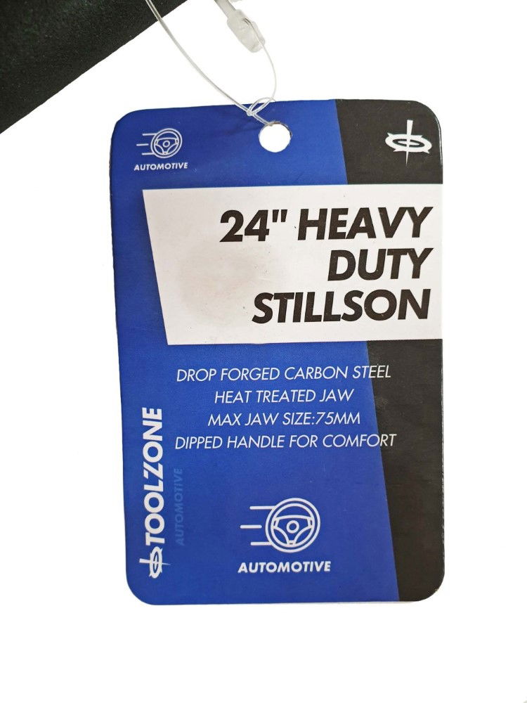 STILLSON WRENCH 24 MAX JAW 86mm DROP FORGED FOAM DIPPED HANDLE - TOOLZONE KDPSP069