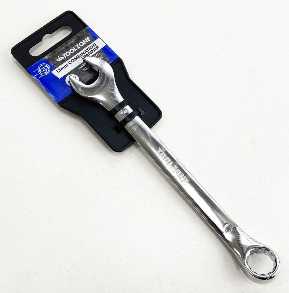 COMBINATION SPANNER 13mm POLISHED CHROME VANADIUM - TOOLZONE KDPSP114