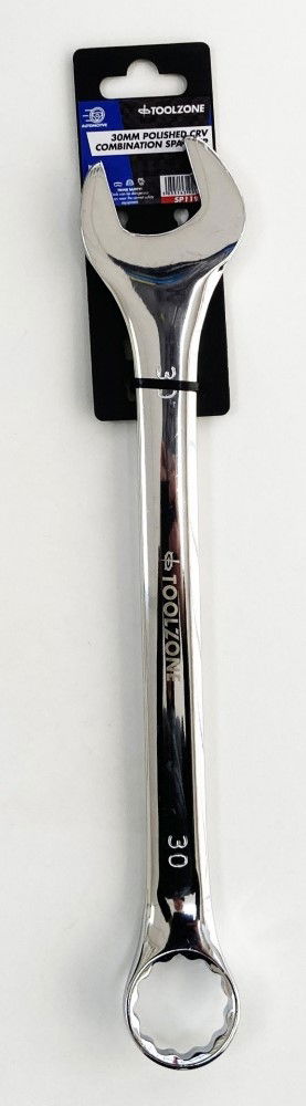 COMBINATION SPANNER 30mm POLISHED CHROME VANADIUM - TOOLZONE KDPSP119