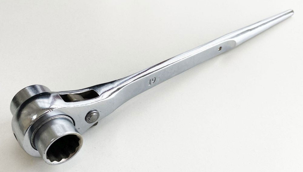 RATCHET PODGER WRENCH 19/21mm CHROME VANADIUM STEEL - TOOLZONE KDPSP139