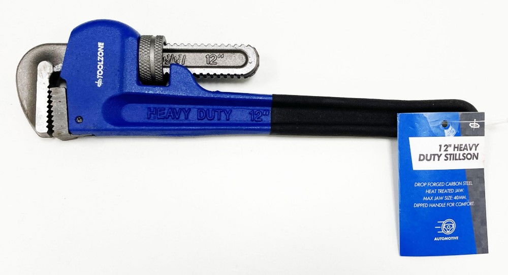 STILLSON WRENCH 12 HEAVY DUTY DROP FORGED CARBON STEEL - TOOLZONE KDPSP169