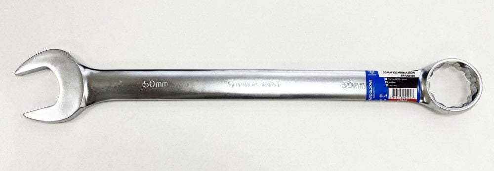 COMBINATION SPANNER 50mm 6150CRV MATT FINISH - TOOLZONE KDPSP188