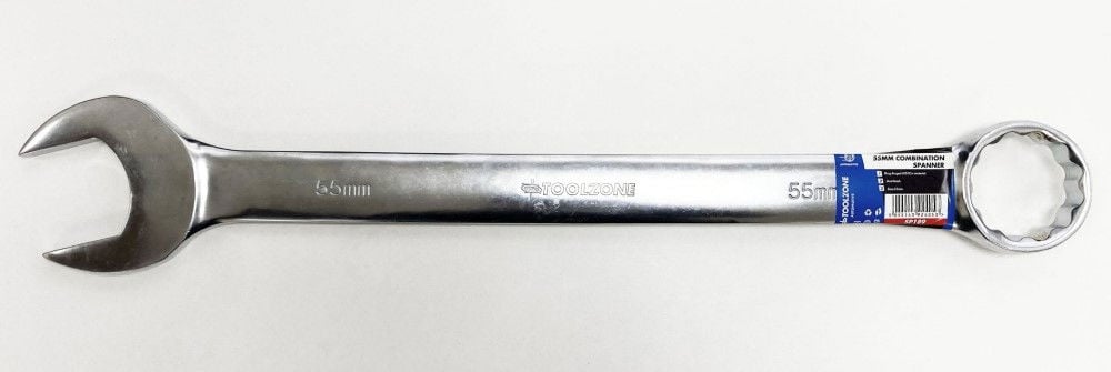 COMBINATION SPANNER 55mm 6150CRV MATT FINISH - TOOLZONE KDPSP189