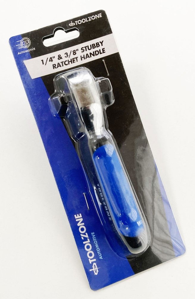 RATCHET HANDLE STUBBY 1/4 & 3/8 DRIVE 72 TEETH 5-3/8 - TOOLZONE KDPSS065