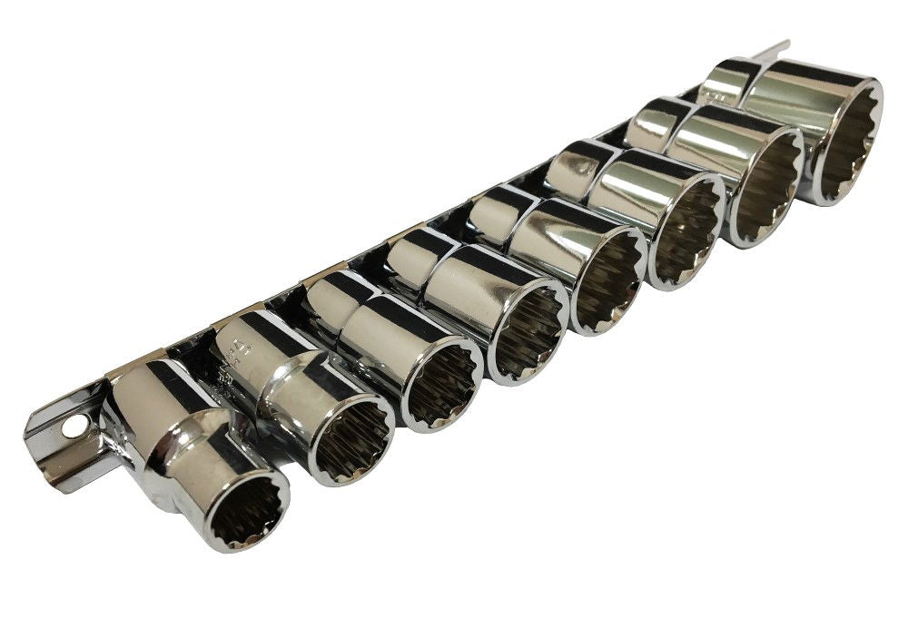 SOCKET SET 1/2 DRIVE SHALLOW WHITWORTH 8 PIECES 3/16-5/8ww - TOOLZONE KDPSS099