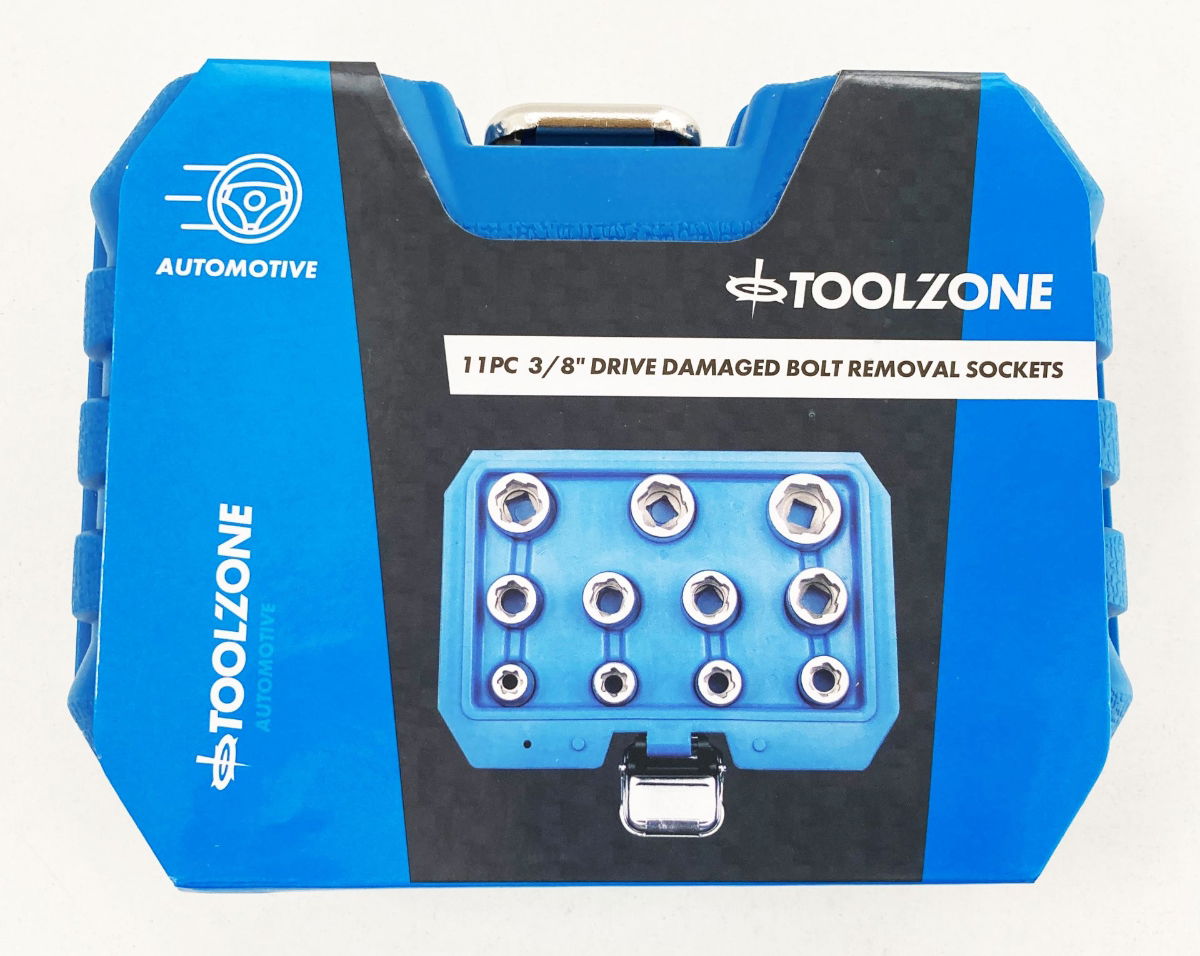 TWIST SOCKET SET 3/8 DRIVE 11 PIECES 9-19mm CHROME MOLYBDENUM - TOOLZONE KDPSS209